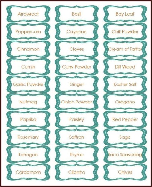 Наклейки для банок с продуктами