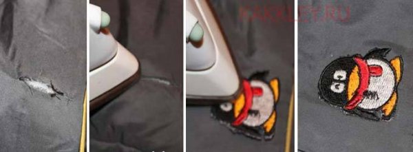 Заплатки на одежду утюгом