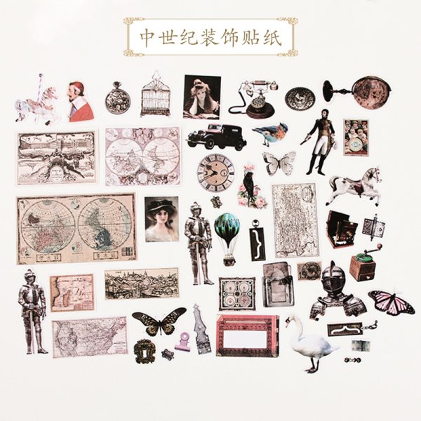 Наклейки Винтажные для ежедневника