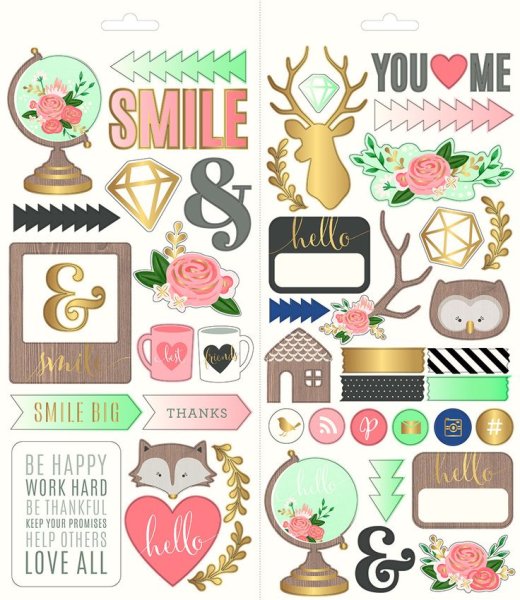 Стикеры семья Скрапбукинг