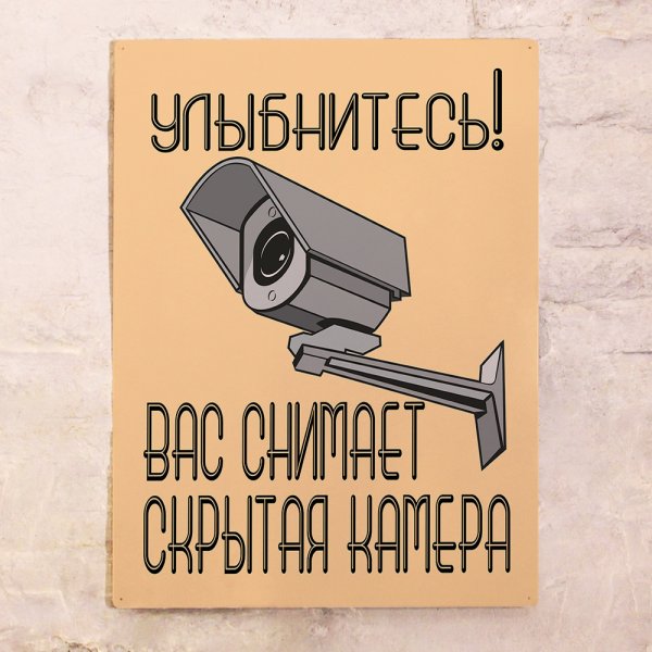 Табличка "видеонаблюдение"