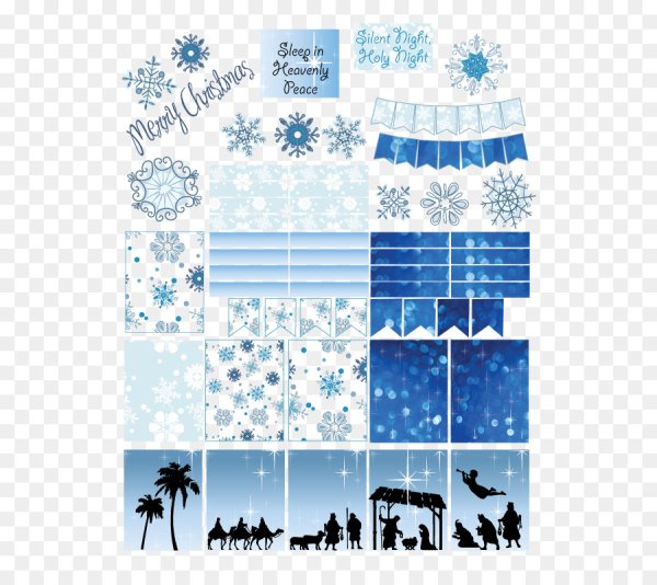 Наклейки новогодние в планер