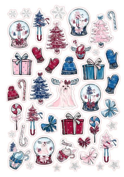 Зимние наклейки