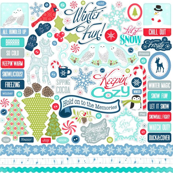 Новогодние наклейки для ежедневника