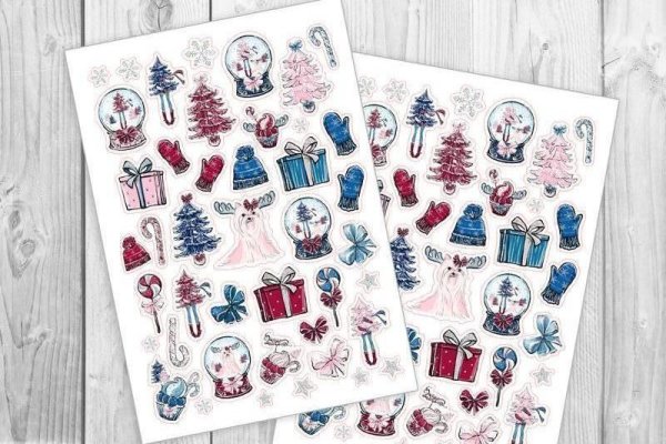 Наклейки новый год для ежедневника