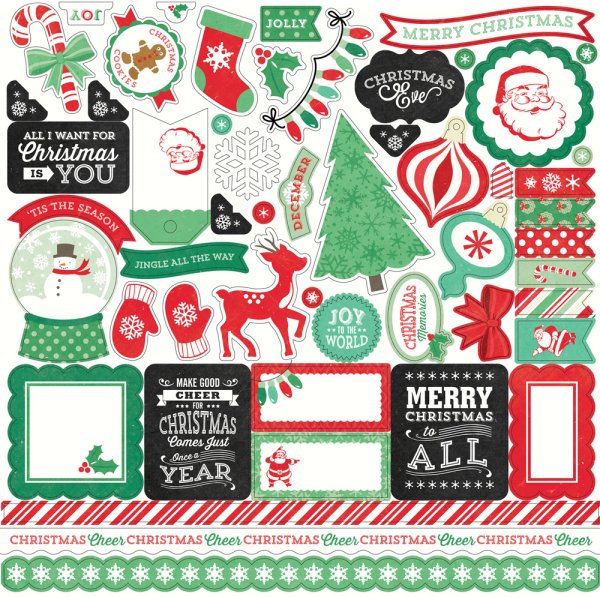 Зимние наклейки