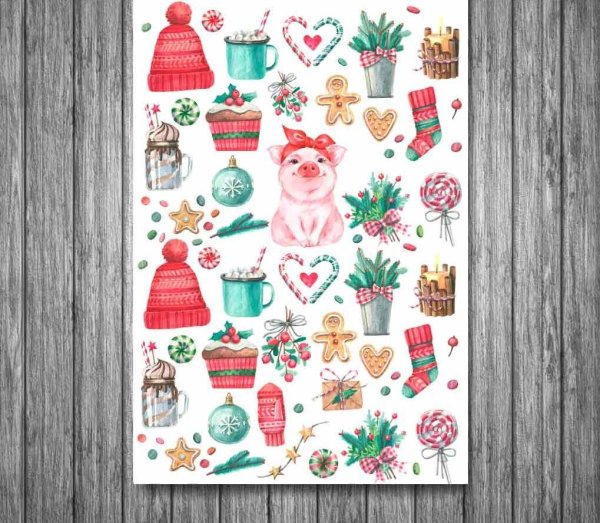 Новогодние Стикеры для скрапбукинга