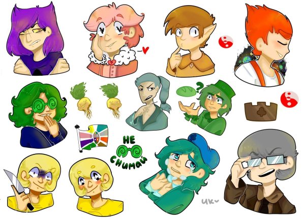 Стикеры с Данте 13 карт