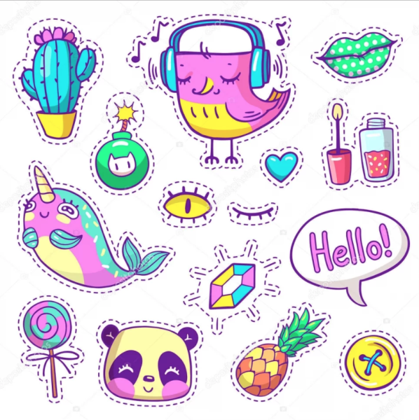 Маленькие рисунки для наклеек легкие срисовка