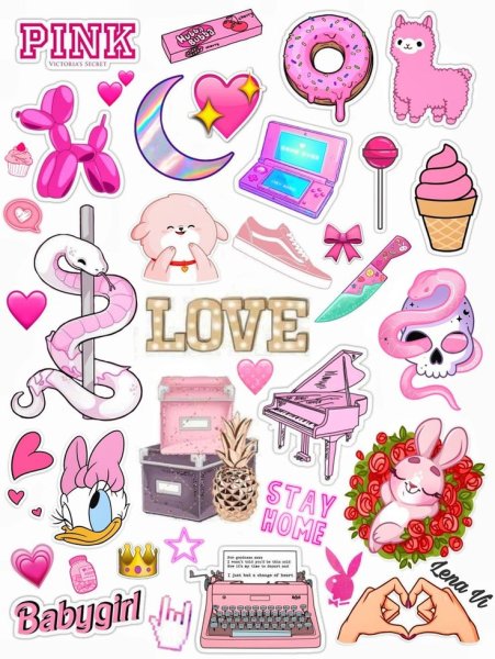 Розовые Стикеры