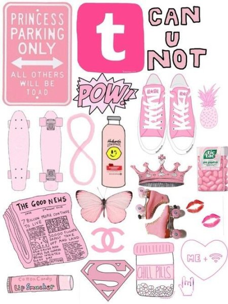 Розовые наклейки