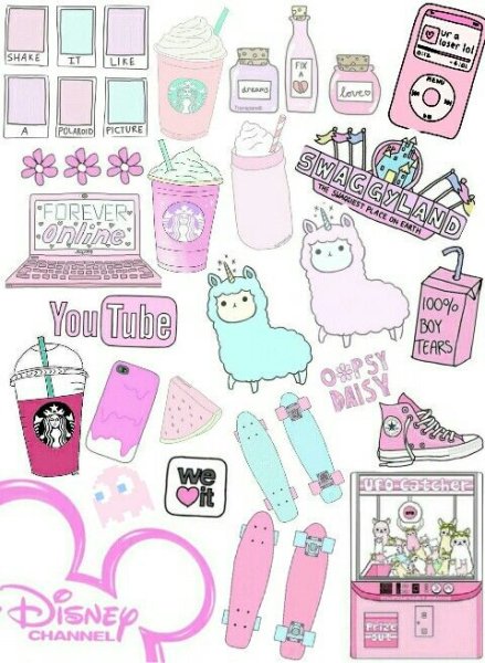 Стикеры для ЛД розовые