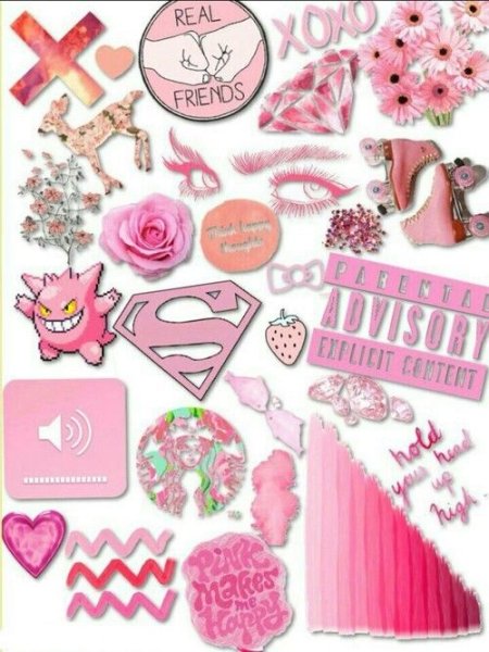 Стикеры для распечатки розовые