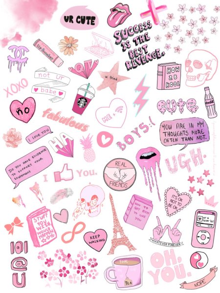 Рисунки для ЛД розовая тема