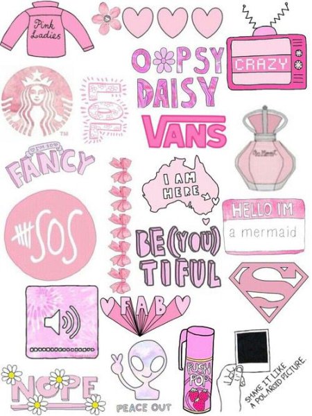 Aesthetic наклейки на распечатку