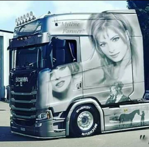 Аэрография на кабине грузовика