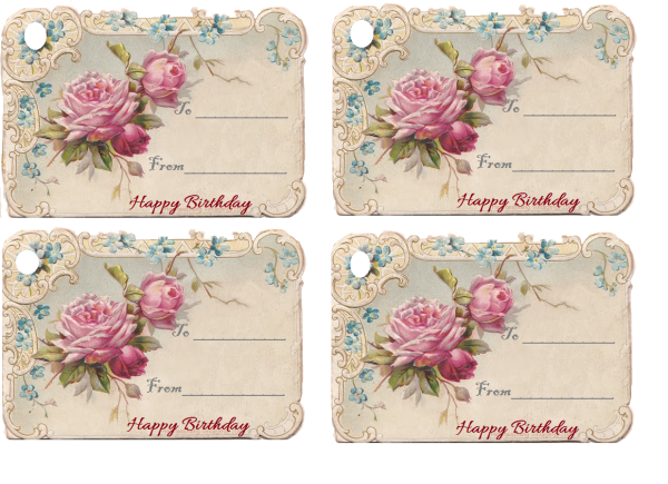 Бирка с днем рождения на подарок