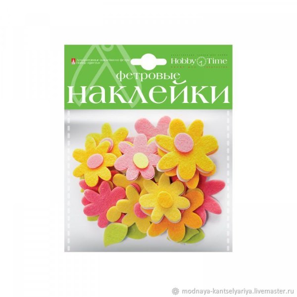 Наклейки из фетра цветы