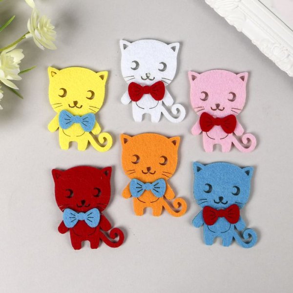 Наклейки из фетра цветы