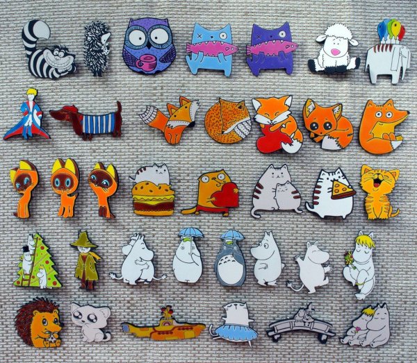 Брошь сердце из фетра