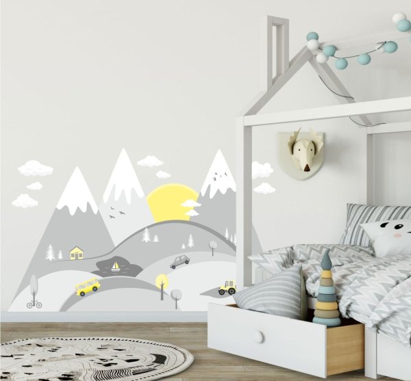 Детская в скандинавском стиле горы