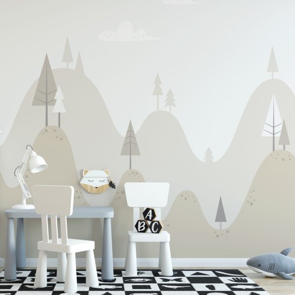 Детские фотообои в скандинавском стиле