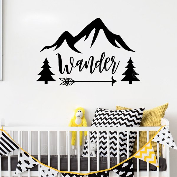 Горы на стене краской