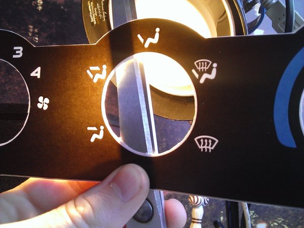 Наклейка регулятора отопителя Хендай акцент