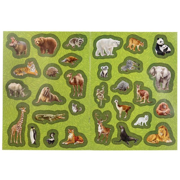 Обучающая книжка с наклейками "Лесные животные"