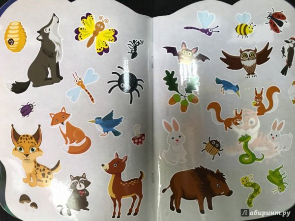 Обучающие наклейки домашние животные