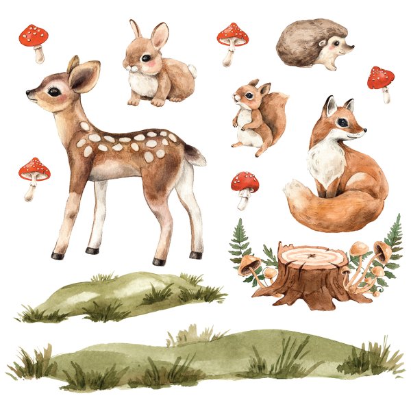 Наклейки детские животные