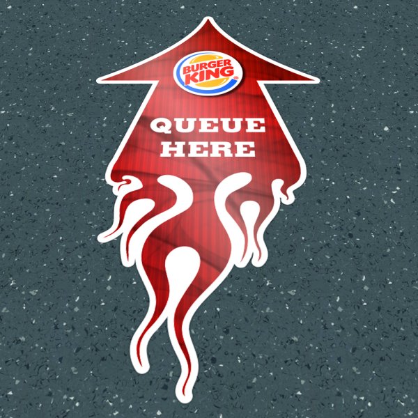 Рекламные наклейки на пол