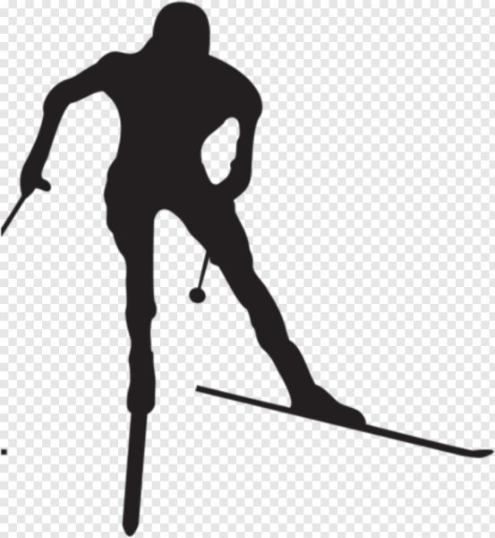 Лыжник силуэт