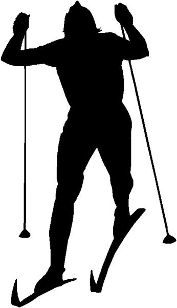 Беговые лыжи силуэт