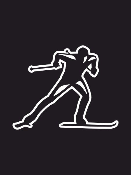 Наклейка на авто лыжник