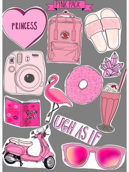 Розовые Стикеры