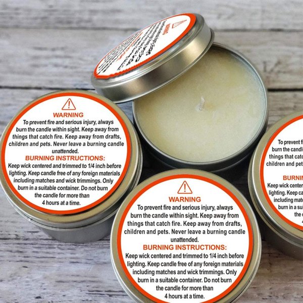 Предупреждающие этикетки для свечей