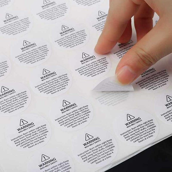 Наклейки этикетки на свечи