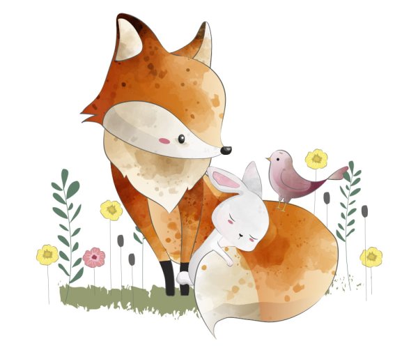 Лиса морда рисунок