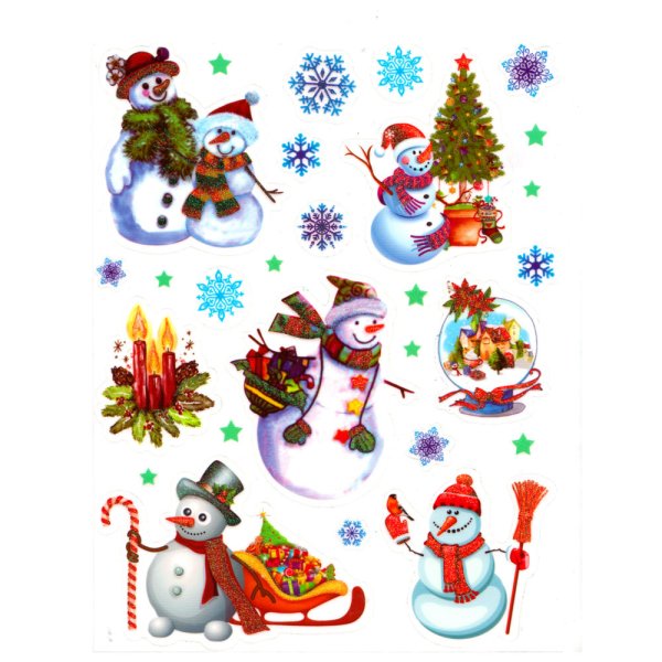 Новогодние наклейки детские
