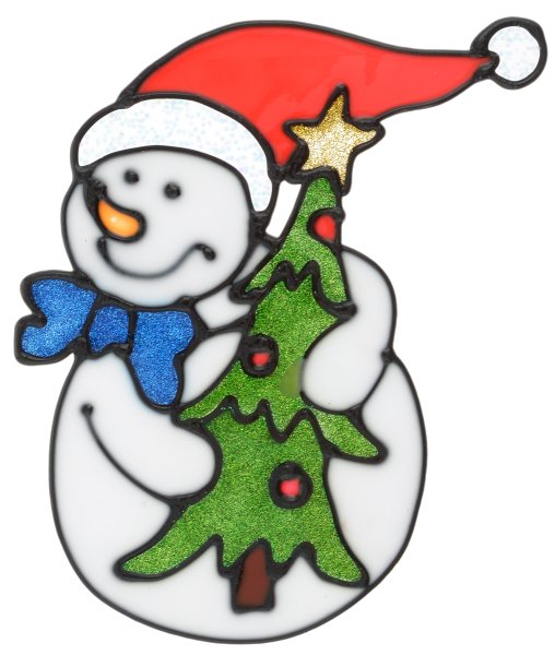 Новогодние наклейки на окна цветные