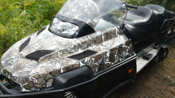 Снегоход Тайга 500 оклейка в камуфляж.