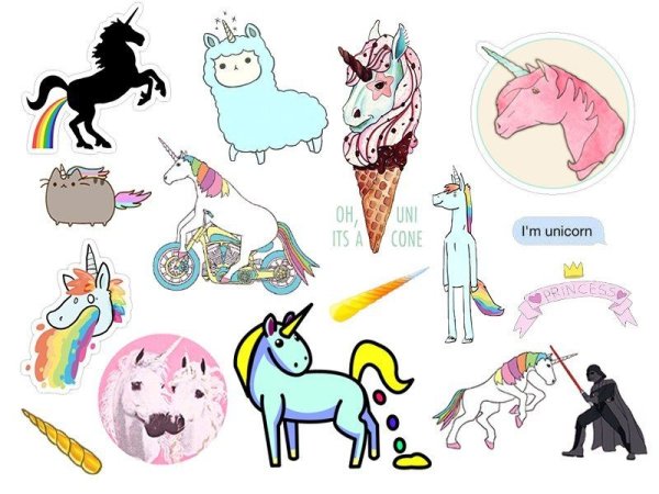 Наклейки для ЛД Единороги