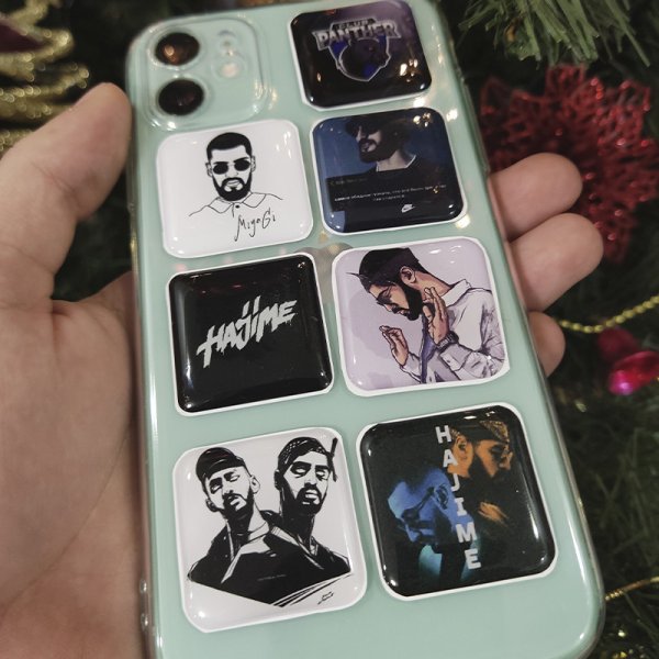 Объемные квадратные наклейки