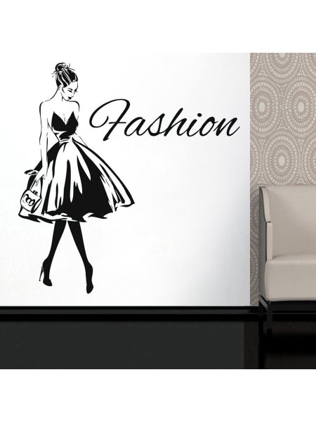 Наклейка на стену в бутик женской одежды