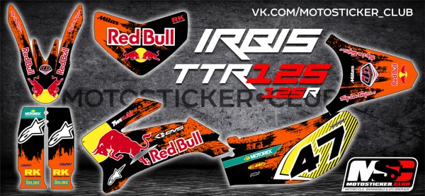 Наклейки на питбайк Irbis TTR 125