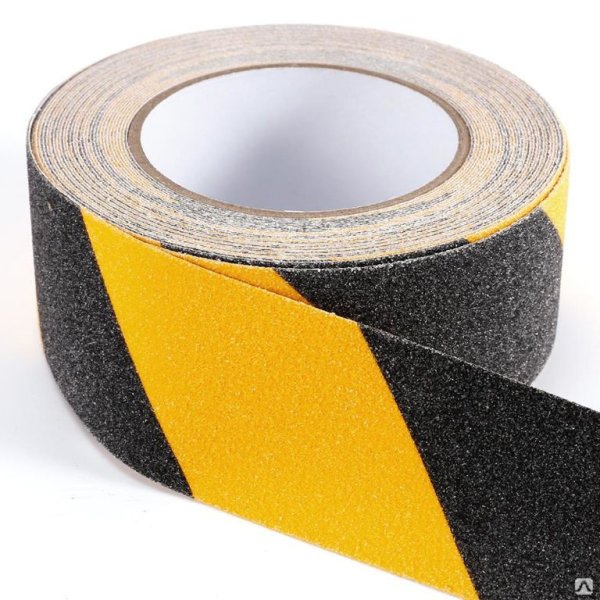 Лента противоскользящая черная/желтая 50ммх18,3м