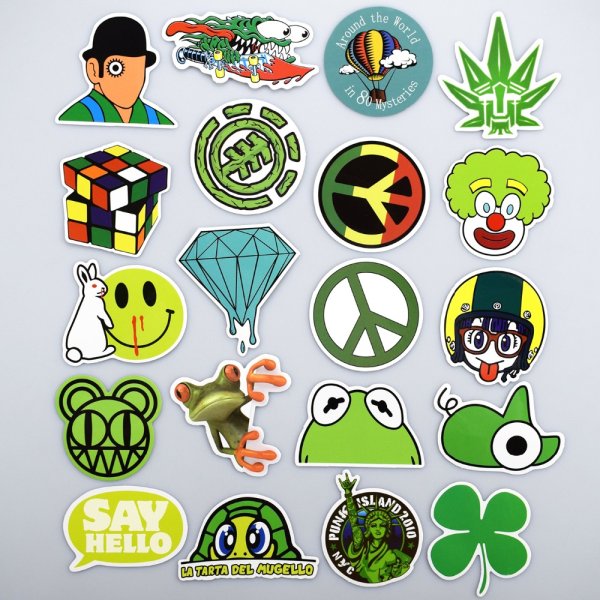 Наклейки зеленые