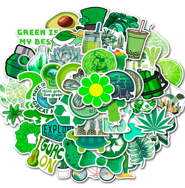 Стикеры для распечатки зеленые