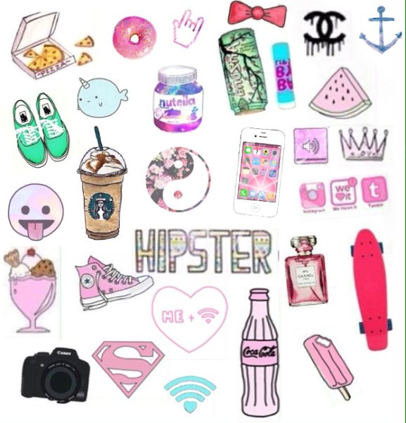 Крутые наклейки для девочек для срисовки